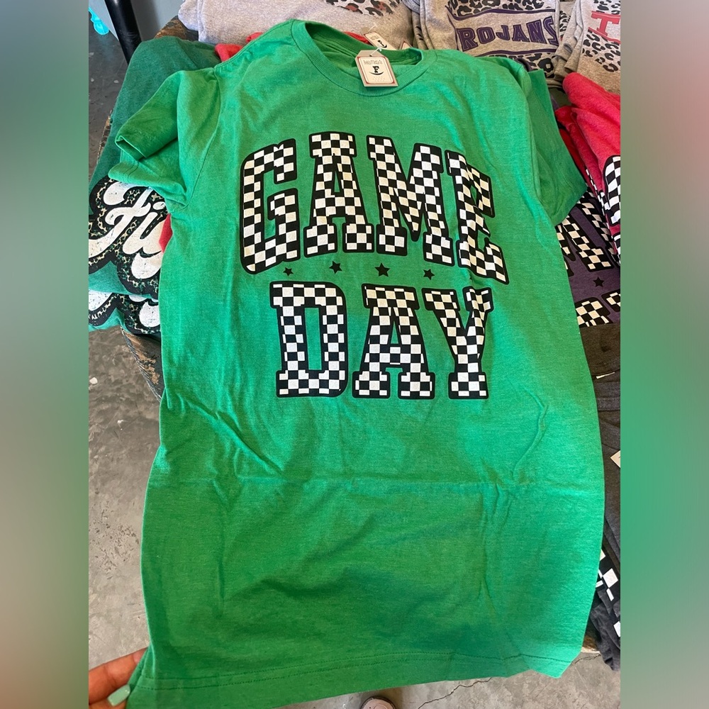 Green game day tee
